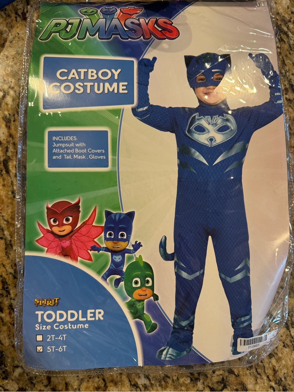 Spirit Halloween Toddler Catboy PJ Masks cosplay Costume 5t-6t * no gloves